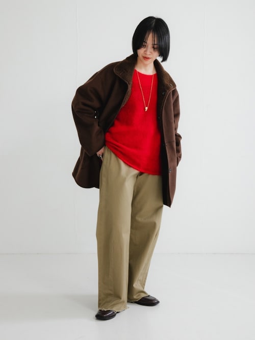 セール】コットンサテンカットオフカーブパンツ（その他パンツ