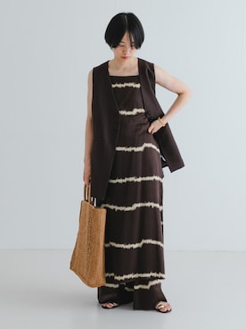 「URBAN RESEARCH（アーバンリサーチ）のアイテム（ワンピース）」を使った、mackeyさん（レディース・160cm）の夏コーディネート