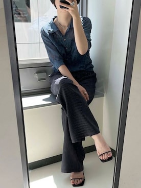 「ママの体型カバー」｜mackeyさん（レディース・160cm）の夏コーディネート