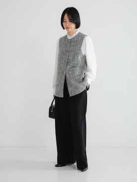 「アイテム（テーラードジャケット）」を使った、mackeyさん（レディース・160cm）の冬コーディネート