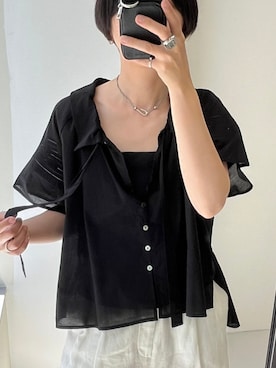 「ママの体型カバー」｜mackeyさん（レディース・160cm）の夏コーディネート
