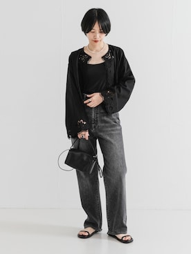 「ママの体型カバー」｜mackeyさん（レディース・160cm）の夏コーディネート