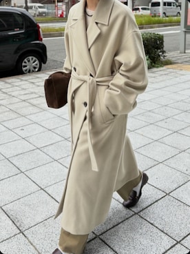 「アイテム（チェスターコート）」を使った、mackeyさん（レディース・160cm）の秋コーディネート