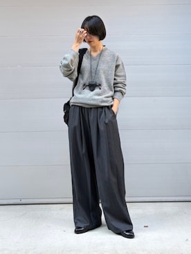 「URBAN RESEARCH（アーバンリサーチ）のアイテム（ニット/セーター）」を使った、mackeyさん（レディース・160cm）の秋コーディネート