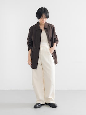 「アイテム（カバーオール）」を使った、mackeyさん（レディース・160cm）の夏コーディネート