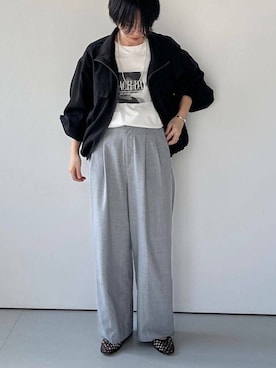 「アーバンリサーチ」｜「アイテム（ブルゾン）」を使った、mackeyさん（レディース・160cm）の冬コーディネート