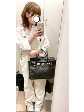 「アイテム（オールインワン・サロペット）」を使った、uさん（レディース・152cm）の秋コーディネート