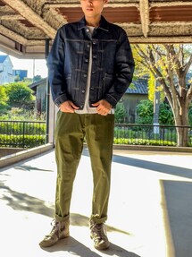 希少 リーバイス レッド デニムジャケット ヴィンテージ 美品 カーキ mo-507xx-4.jpg