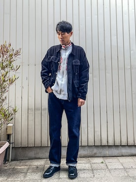 「WILD THINGS（ワイルドシングス）のアイテム（ミリタリージャケット）」を使った、Ssさん（メンズ・178cm）の秋コーディネート
