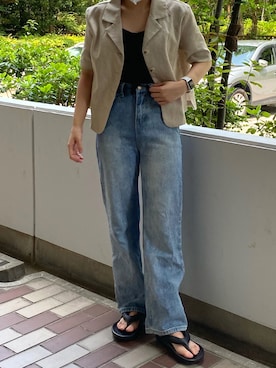 「GOGOSING（ゴゴシング）のアイテム（ジャケット/アウター）」を使った、히토미 (Hitomi)さん（レディース・153cm）の夏コーディネート