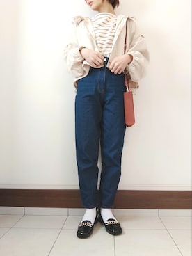 「CORNERS（コーナーズ）のアイテム（マウンテンパーカー）」を使った、pikataさん（レディース・155cm）の春コーディネート
