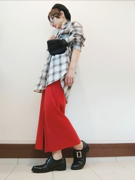 「ANAP（アナップ）のアイテム（ハンチング/ベレー帽）」を使った、pikataさん（レディース・155cm）の秋コーディネート