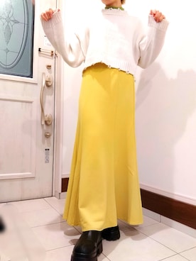 「出勤コーデ」｜「アイテム（ダウンジャケット/コート）」を使った、pikataさん（レディース・155cm）の冬コーディネート