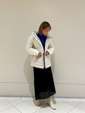 「フユコーデ」｜「アイテム（ダウンジャケット/コート）」を使った、hironaさん（レディース・161cm）の秋コーディネート