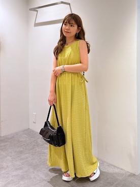 「FREE'S MART（フリーズマート）のアイテム（ワンピース/ドレス）」を使った、yuiさん（レディース・149cm）の夏コーディネート