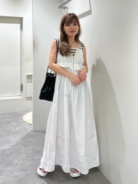 「FREE'S MART（フリーズマート）のアイテム（ワンピース/ドレス）」を使った、yuiさん（レディース・149cm）の夏コーディネート