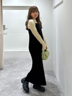 「FREE'S MART（フリーズマート）のアイテム（ワンピース/ドレス）」を使った、yuiさん（レディース・149cm）の秋コーディネート