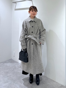 「FREE'S MART（フリーズマート）のアイテム（ステンカラーコート）」を使った、yuiさん（レディース・149cm）の秋コーディネート