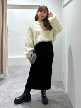 「FREE'S MART（フリーズマート）のアイテム（ワンピース/ドレス）」を使った、yuiさん（レディース・149cm）の冬コーディネート