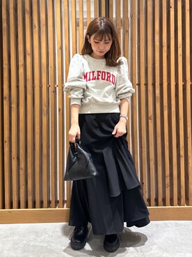 「FREE'S MART（フリーズマート）のアイテム（スウェット）」を使った、yuiさん（レディース・149cm）の秋コーディネート