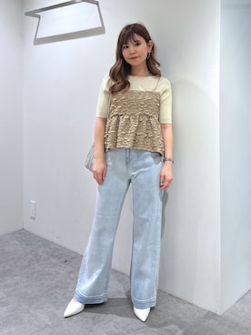 「FREE'S MART（フリーズマート）のアイテム（パンプス）」を使った、yuiさん（レディース・149cm）の春コーディネート