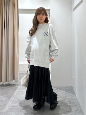 「FREE'S MART（フリーズマート）のアイテム（スウェット）」を使った、yuiさん（レディース・149cm）の冬コーディネート