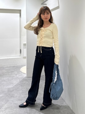 「FREE'S MART（フリーズマート）のアイテム（パンツ）」を使った、yuiさん（レディース・149cm）の秋コーディネート