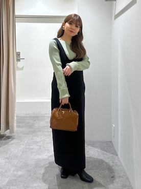 「FREE'S MART（フリーズマート）のアイテム（ワンピース/ドレス）」を使った、yuiさん（レディース・149cm）の冬コーディネート