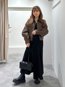 「FREE'S MART（フリーズマート）のアイテム（ブルゾン）」を使った、yuiさん（レディース・149cm）の冬コーディネート
