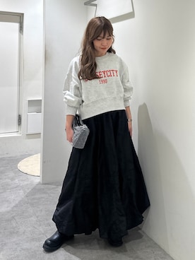 「FREE'S MART（フリーズマート）のアイテム（スウェット）」を使った、yuiさん（レディース・149cm）の秋コーディネート
