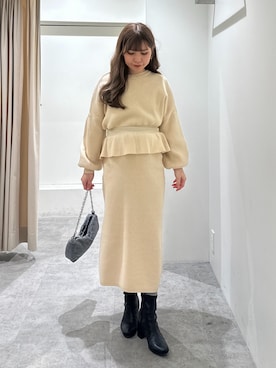 「FREE'S MART（フリーズマート）のアイテム（ワンピース/ドレス）」を使った、yuiさん（レディース・149cm）の秋コーディネート