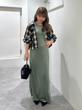 「FREE'S MART（フリーズマート）のアイテム（ワンピース/ドレス）」を使った、yuiさん（レディース・149cm）の秋コーディネート