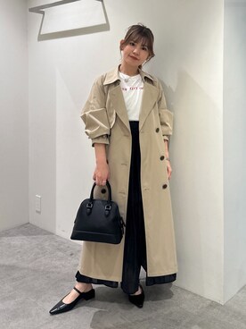 「FREE'S MART（フリーズマート）のアイテム（トレンチコート）」を使った、yuiさん（レディース・149cm）の冬コーディネート