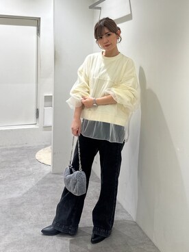 「FREE'S MART（フリーズマート）のアイテム（スウェット）」を使った、yuiさん（レディース・149cm）の秋コーディネート