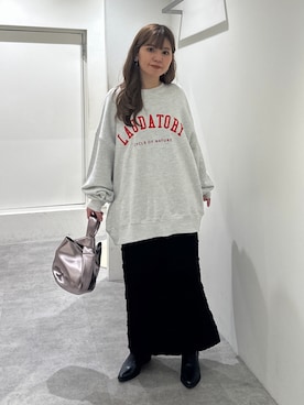 「FREE'S MART（フリーズマート）のアイテム（スウェット）」を使った、yuiさん（レディース・149cm）の秋コーディネート