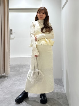 「FREE'S MART（フリーズマート）のアイテム（ワンピース/ドレス）」を使った、yuiさん（レディース・149cm）の冬コーディネート