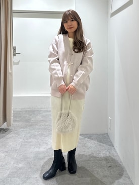 「FREE'S MART（フリーズマート）のアイテム（ワンピース/ドレス）」を使った、yuiさん（レディース・149cm）の冬コーディネート