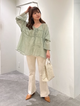 「FREE'S MART（フリーズマート）のアイテム（パンプス）」を使った、yuiさん（レディース・149cm）の春コーディネート