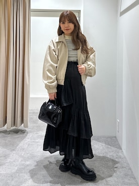 「FREE'S MART（フリーズマート）のアイテム（その他アウター）」を使った、yuiさん（レディース・149cm）の冬コーディネート