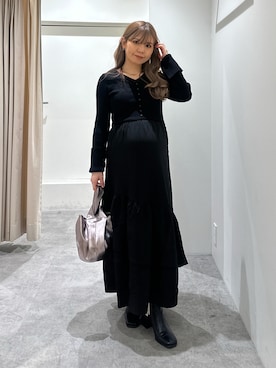「FREE'S MART（フリーズマート）のアイテム（ワンピース/ドレス）」を使った、yuiさん（レディース・149cm）の冬コーディネート