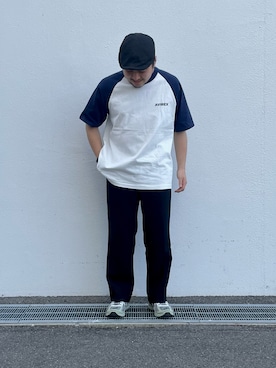 「ラグランTシャツ」｜柏木　翔真さん（メンズ・165cm・20代）の春コーディネート