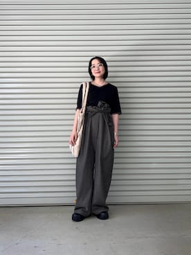「URBAN RESEARCH（アーバンリサーチ）のアイテム（オールインワン・サロペット）」を使った、risaさん（レディース・153cm）の秋コーディネート