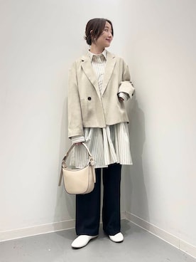 「アーバンリサーチ」｜「アイテム（バレエシューズ）」を使った、risaさん（レディース・153cm）の春コーディネート