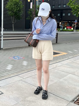 「one way（ワンウェイ）のアイテム（パンツ）」を使った、Akane Nanbuさん（レディース・154cm）の春コーディネート