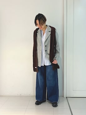 「イチ推しジャケットスタイル」｜「アイテム（その他アウター）」を使った、sakachanさん（レディース・165cm）の秋コーディネート