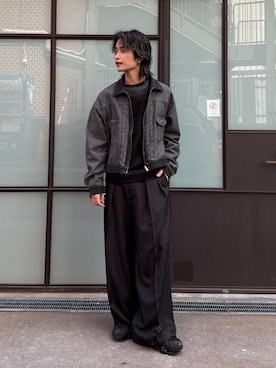 「Lui's（ルイス）のアイテム（パンツ）」を使った、れちおさん（メンズ・173cm）の冬コーディネート