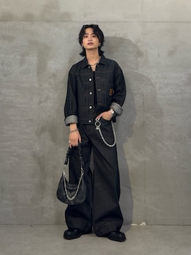 「Lui's（ルイス）のアイテム（ショルダーバッグ）」を使った、れちおさん（メンズ・173cm）の秋コーディネート