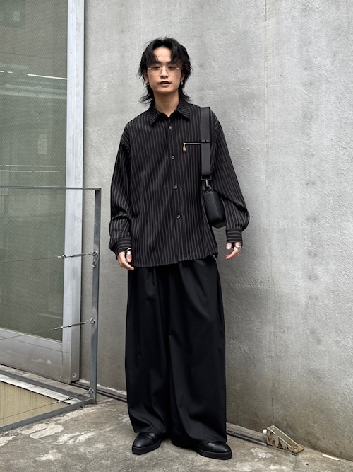Lui's（ルイス） シャツ ストライプオーバーシャツブルゾン メンズ
