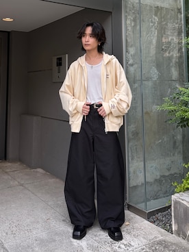 「UMBRO（アンブロ）のアイテム」を使った、れちおさん（メンズ・173cm）の夏コーディネート