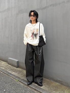 「Lui's（ルイス）のアイテム（パンツ）」を使った、れちおさん（メンズ・173cm）の春コーディネート